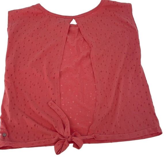 Z By Zella Womens Cutout Open Tie Back Top Yoga Workout Sleeveless Pink Medium‎ - Picture 2 of 6
